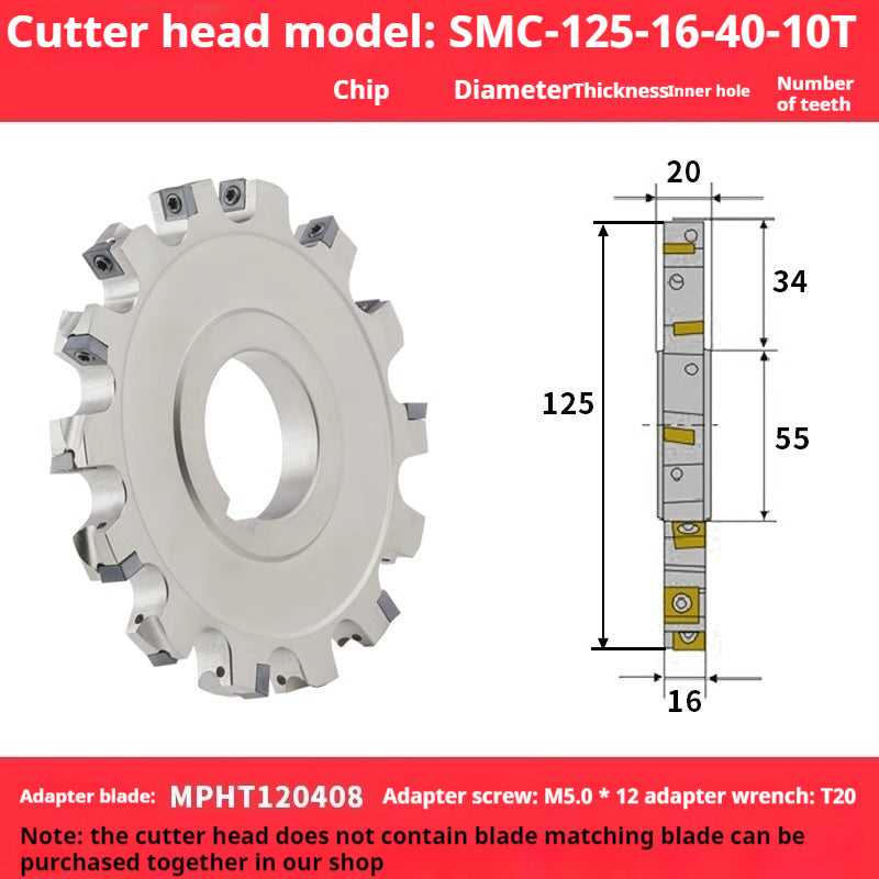 2083-CNC SMP 3 face and face milling cutter head saw blade sleeve indexable milling T-slot cutter head MPHT06 0812 Shandong Denso Pricision Tools Co.,Ltd.